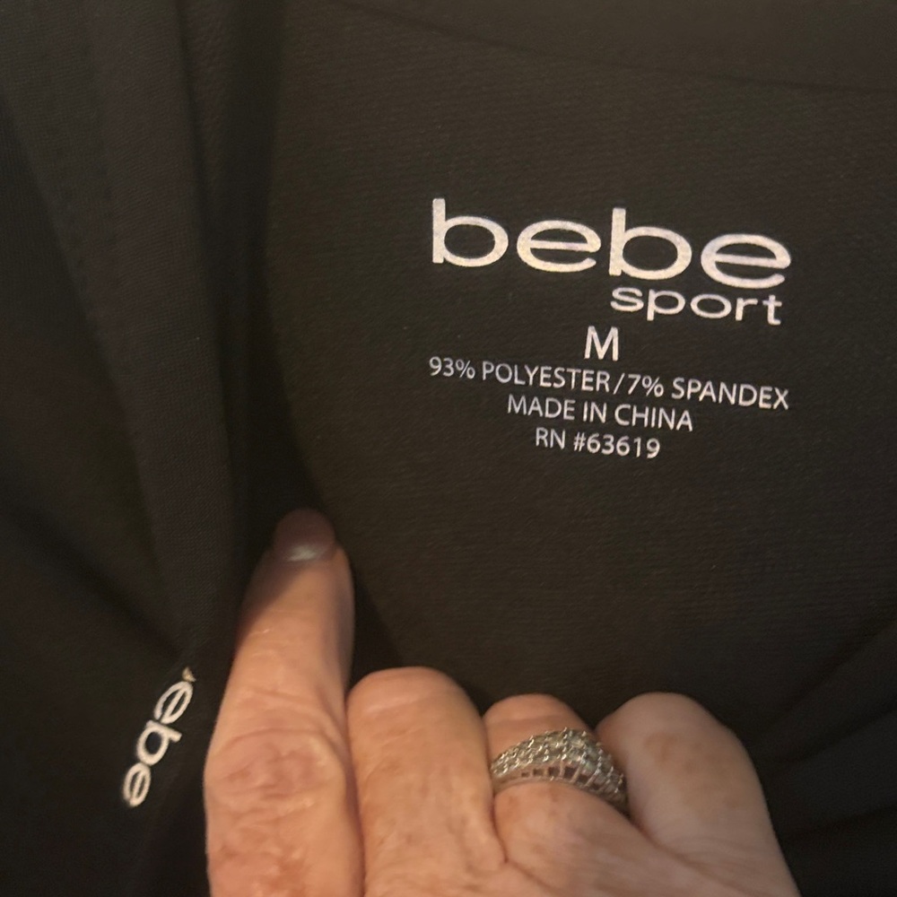 Bebe Black Pullover With Logo Drawstrings - image 2